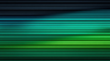 This image features a vibrant abstract gradient background with horizontal stripes in blue and green shades, perfect for digital designs and modern visual projects.の素材