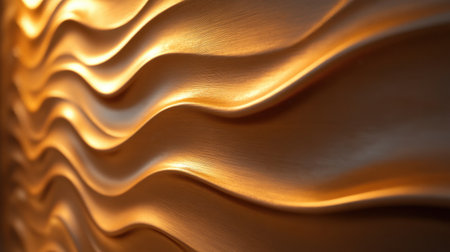 A stunning wall featuring wavy patterns and soft lighting creates a warm and inviting atmosphere, perfect for modern interior designs and stylish decor concepts.の素材