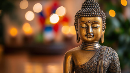 This exquisite Buddha statue radiates tranquility and spirituality, perfect for enhancing any space with calming energy and aesthetic beauty for mindfulness practices.の素材