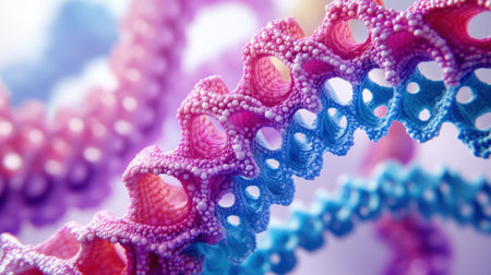 This striking close-up image showcases the intricate details of colorful coral structures in vibrant shades, highlighting the fascinating beauty of underwater ecosystems.の素材
