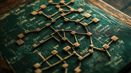 Explore the captivating details of a wooden puzzle on a vibrant green board, perfect for stimulating creativity and inviting puzzlers to embark on an engaging mental challenge.の素材