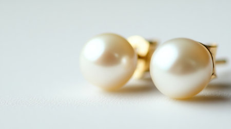 Delicate and elegant pearl earrings captured in stunning detail, showcasing their lustrous beauty and timeless appeal for fashion and jewelry lovers everywhere.の素材
