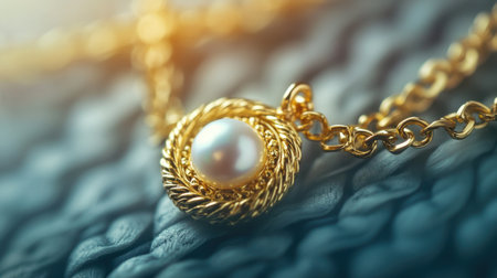 This stunning gold necklace features a beautiful pearl pendant, elegantly designed to enhance any outfit. Perfect for fashion lovers looking for timeless jewelry pieces.の素材