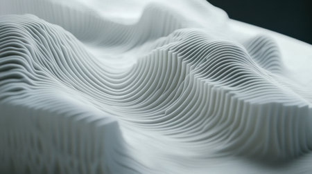 Beautiful abstract design featuring intricate white textures and flowing lines, perfect for artistic projects or as an elegant background in creative works.の素材