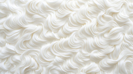 Explore this elegant and soft whipped cream texture, perfect for enhancing culinary designs, desserts, and food photography with its appealing smooth and airy appearance.の素材