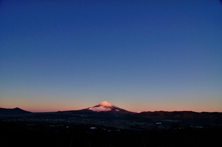 Mount Fuji of the morning of winter の写真素材