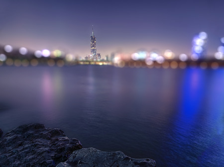 Zi Feng tower with bokeh backgroundのeditorial素材