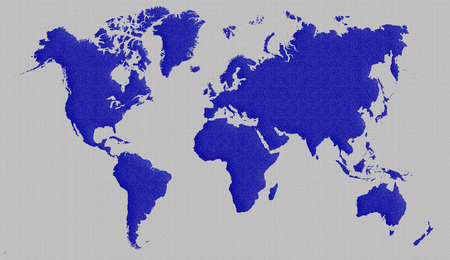 blue and metal backgroud world mapの写真素材
