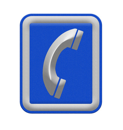 telephone sign on whiteの写真素材
