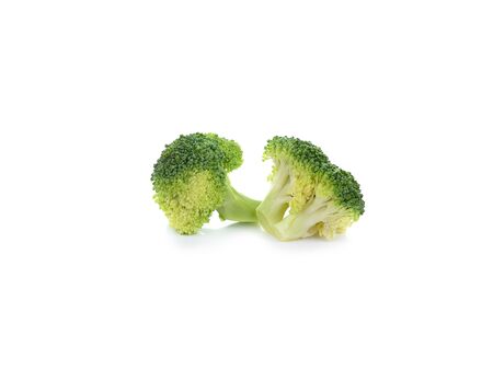 Broccoli isolated on white backgroundの写真素材