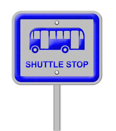 a shuttle stop signの写真素材