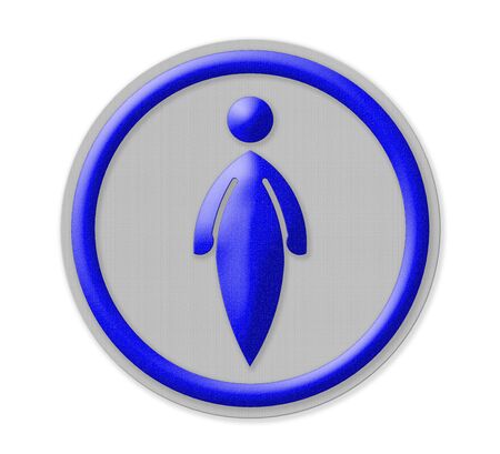 sign shows the way to female restroomの写真素材