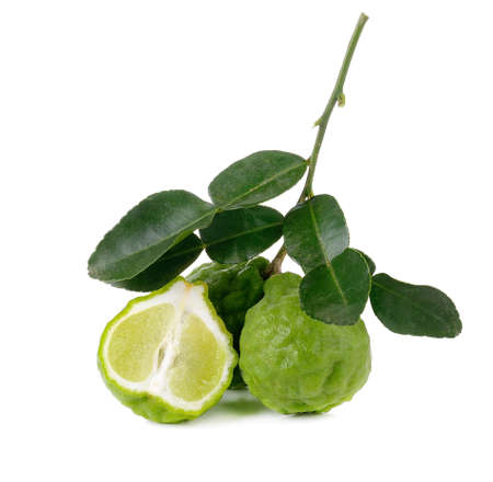 Bergamot fruit on white background