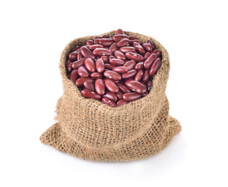 Red bean on white background