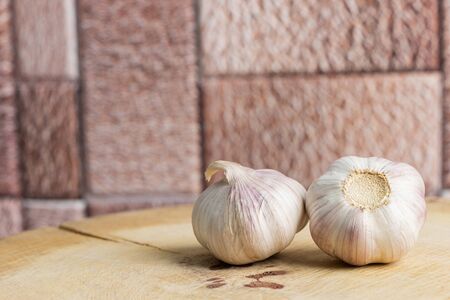Garlic is a Thai herb that has many properties.の写真素材