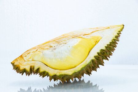 Durian is delicious, the color is soft, inviting you to be the fruit queen of Thailand.の写真素材