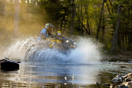 Vladivostok, Russia - may 1, 2014: ATV  go off-roading in five-day race Russian rally 2014のeditorial素材