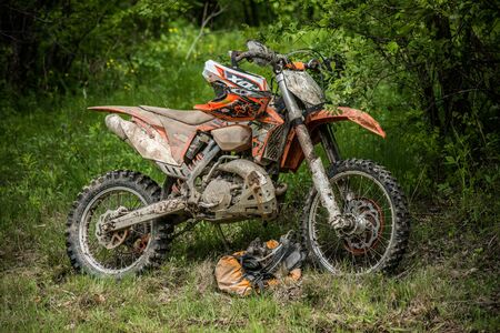 Khabarovsk, Russia - may 30. 2016 : unknown rider in action on stage Enduro Khabarovsk ....