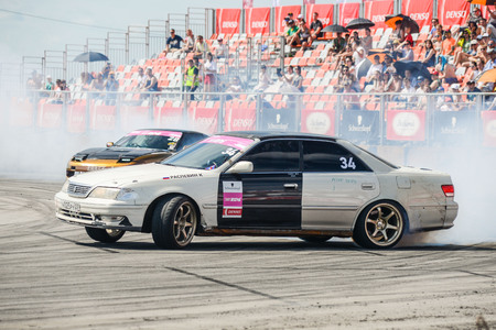 Khabarovsk Russia Jul 10, 2016 : Russian Drift Series Stage 4 RDS Vostok 2016のeditorial素材