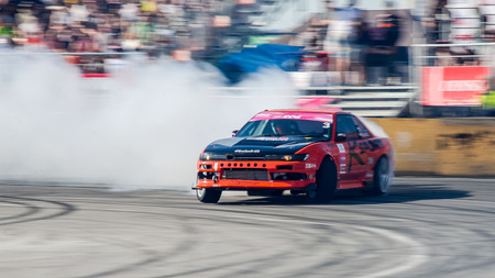 Khabarovsk Russia Jul 10, 2016 : Russian Drift Series Stage 4 RDS Vostok 2016のeditorial素材
