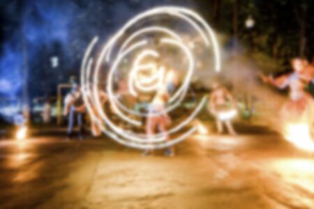 Fire show amazing at night . man and fireの写真素材