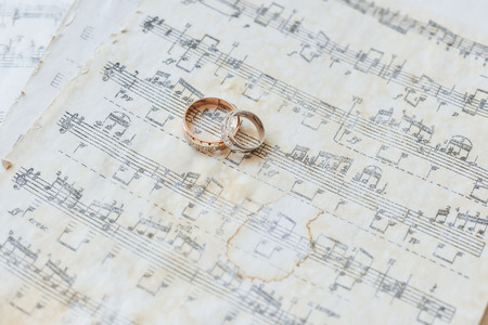 beautiful wedding ringsの写真素材
