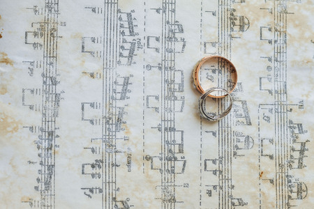 beautiful wedding ringsの写真素材