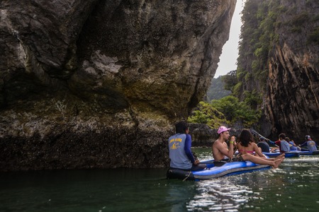 Port berth yacht and speedboat in phuketのeditorial素材