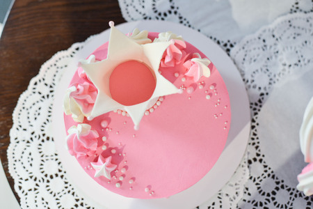 wedding cake for guests at a wedding party from the berriesの写真素材