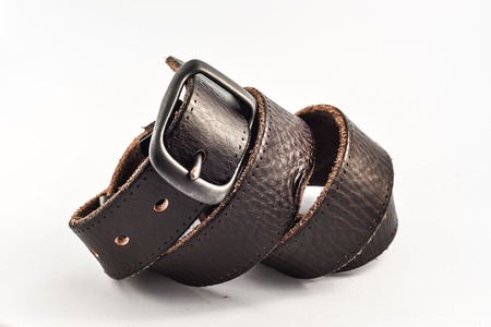 leather belt isolated on white background