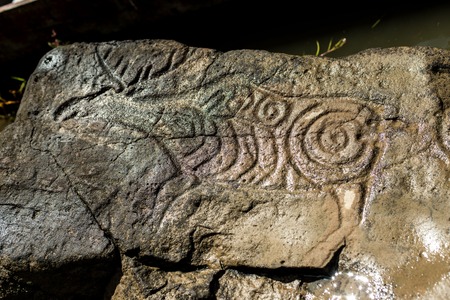 Ancient Petroglyph is located in the Sikhote-Alin , Khabarovsk, Russia