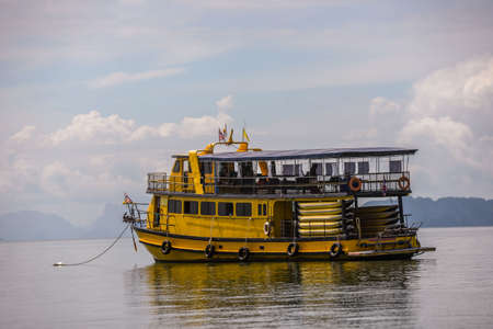 Port berth yacht and speedboat in phuket, Thailandのeditorial素材