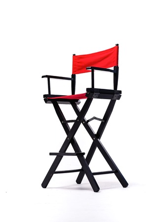 Red color chair, plastic, wooden, leather chair, modern designer. Chair isolated on white background. Series of furnitureの写真素材