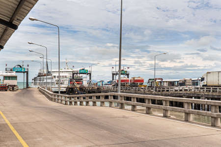 Thailand, Koh Samui May 20-2019 : sea ferries. crossing to Koh Samui. Ferry.
