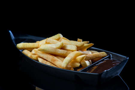 A tray of food on a plate