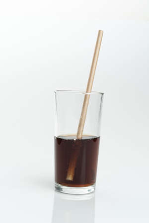 Home made fresh ginger tea with brown sugar, lemongrass and cinnamon stick .の写真素材