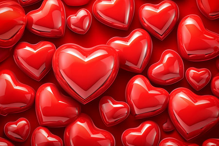 Abstract watercolor red, pink heart background. Concept love, valentine day greeting card.の写真素材