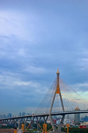 Bhumibol Bridge. Thailand.の写真素材