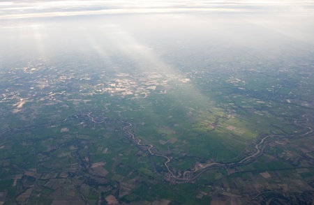 Beautiful sunshine to ground at Northern, Thailand.の写真素材