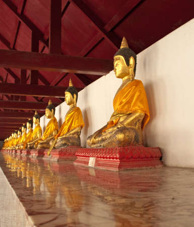 Buddha statue around the old pagoda at Southern, Thailand.の写真素材