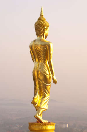 Beautiful golden buddha statue at northern, Thailand.の写真素材