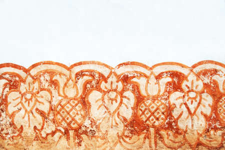 The old pattern on the wallの写真素材