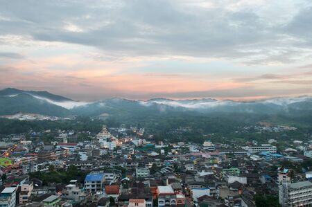 Good morning at small city, Southern, Thailand の写真素材