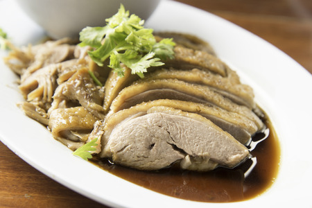 Duck boil with chinese herb.の写真素材