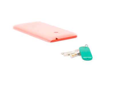 Mobile phone and keys concept.