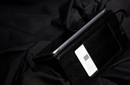 Secure credit care and mobile phone.の写真素材