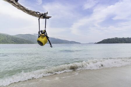 Accessories for trip to island.の写真素材