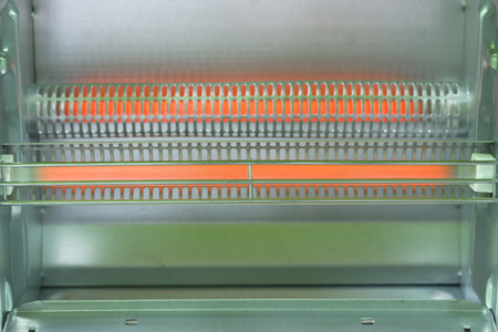 Closeup Electric micro oven working.の写真素材