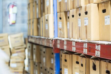 Box for keeping security document stacking on rack in warehouse.
