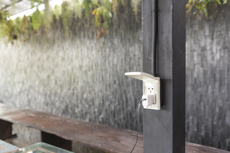 Electric plug cover with plastic waterproof.